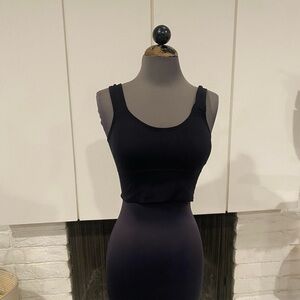 Black Athletic Top, Built In Bra